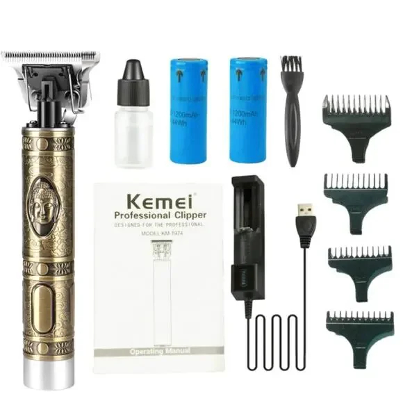 NIB NEW Kemei Buddha Cordless Hair Clippers Trimmer Shaver Clipper Cutting Beard - Picture 4 of 9